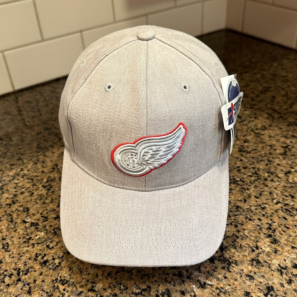 Vtg Detroit Red Wings Sports Specialties NHL Adjustable Grey Deadstock New
